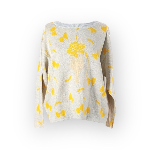 new Wildfox Couture Pasta Delices Vineyard Sweater Blue Iris Intarsia S - Picture 6 of 16